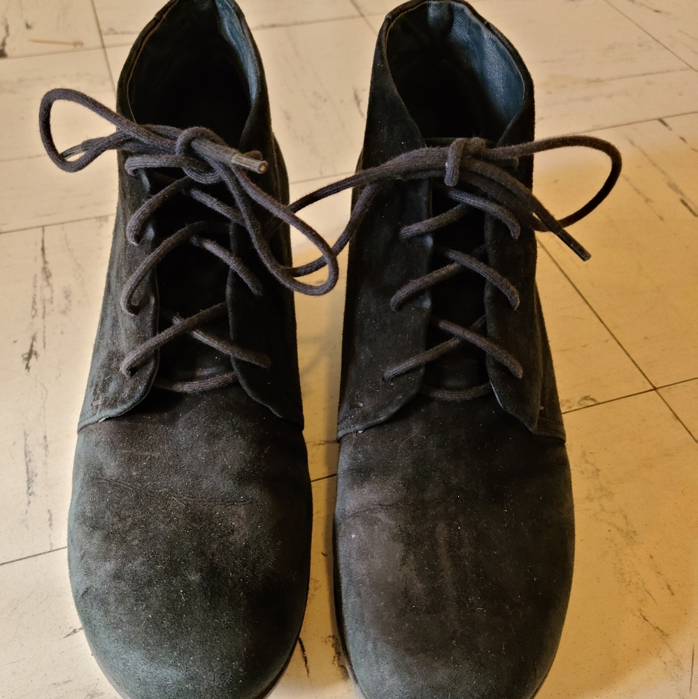 Dansko Black Wedge Booties